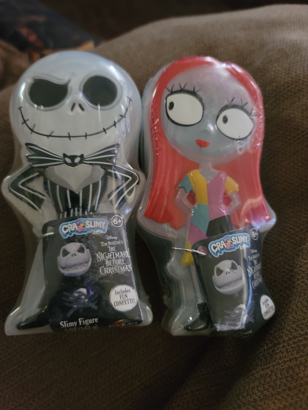 The Nightmare Before Christmas Jack & Sally Slimy Figures - Pink/White